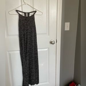 Long grey dress with slit